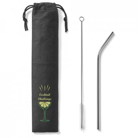 COCKTAIL. &Aring;teranv&auml;ndbar Rostfritt st&aring;l sugr&ouml;r - Silver