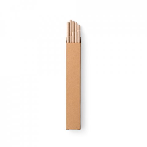 LAMONE. Strohhalm-Set aus Kraftpapier - Natur