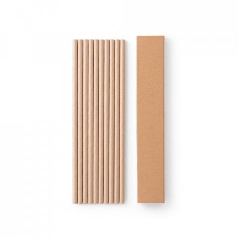 LAMONE. Strohhalm-Set aus Kraftpapier - Natur