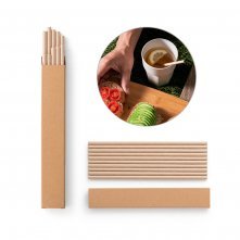 LAMONE. Set od 10 slamki od kraft papira