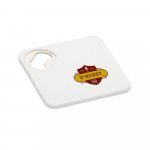 FUNFAYE. Posavasos de ABS con abrebotellas - Blanco