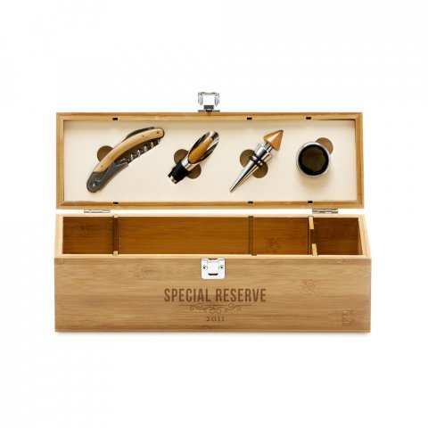 SYRAH. Vinski set od bambusa, ABS i nerđajućeg čelika - Natural