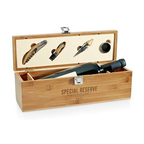 SYRAH. Vinski set od bambusa, ABS i nerđajućeg čelika - Natural