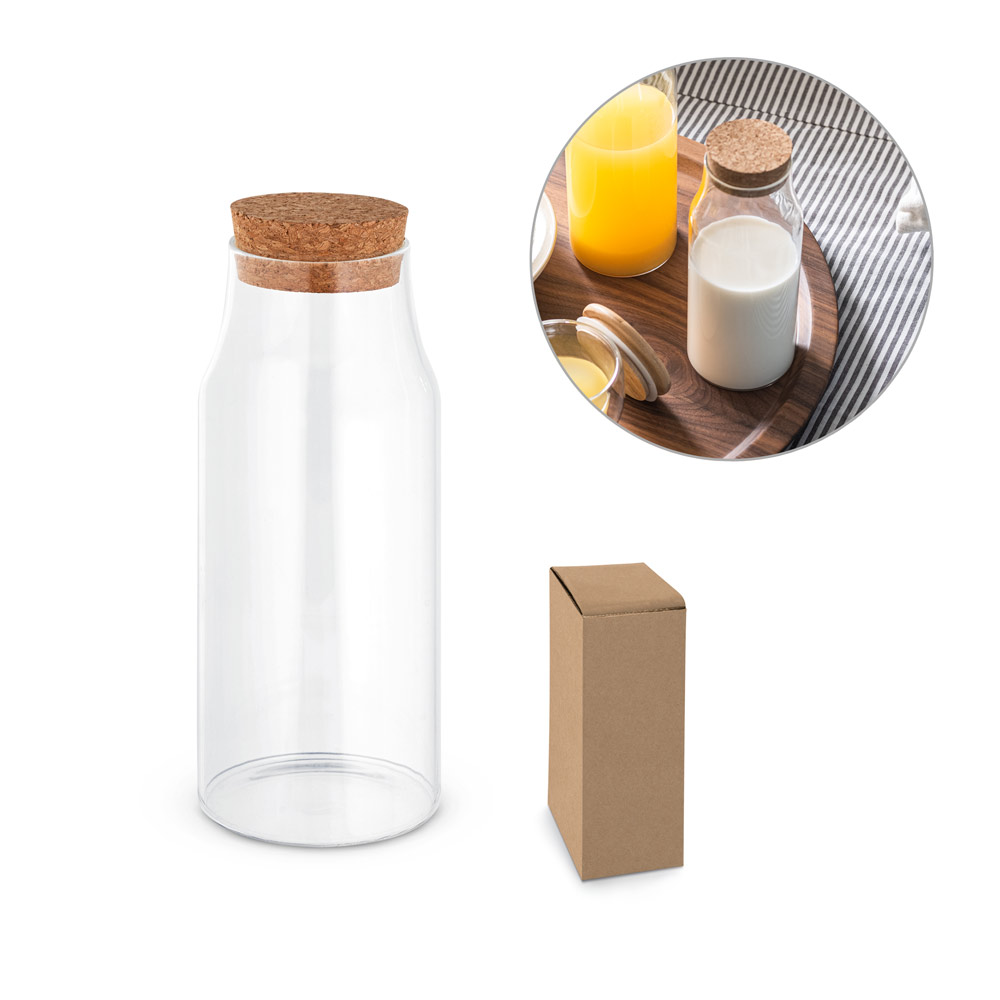 Garrafa em vidro com tampa em cortiça 800 mL — Personalizado