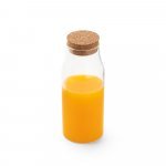 JASMIN 1000. Szklana butelka z korkową pokrywką o pojemności 1 litra - Naturalny