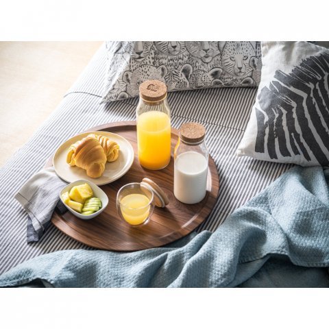 JASMIN 1000. Szklana butelka z korkową pokrywką o pojemności 1 litra