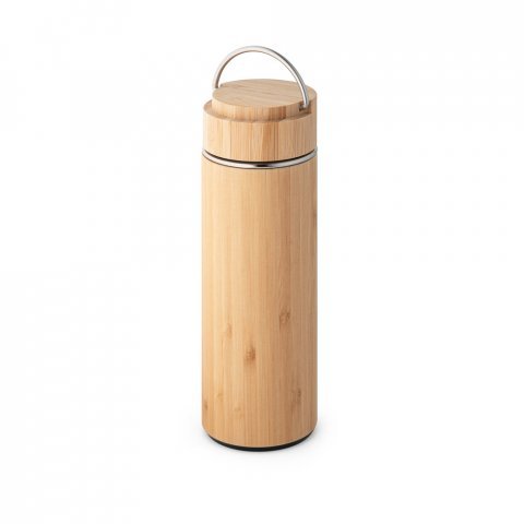 SOW. Borraccia termica in bamb&ugrave; e acciaio inox 440 mL - Naturale