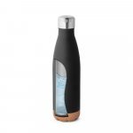 SOLBERG. Borraccia termica in acciaio inox con base in sughero 560 mL - Nero
