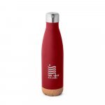SOLBERG. Borraccia termica in acciaio inox con base in sughero 560 mL - Bordeaux