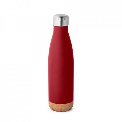 SOLBERG. Borraccia termica in acciaio inox con base in sughero 560 mL - Bordeaux