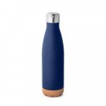 SOLBERG. Borraccia termica in acciaio inox con base in sughero 560 mL - Blu scuro