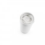 SLIDER. Stainless steel sublimation travel cup 380 mL - White