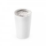 SLIDER. Stainless steel sublimation travel cup 380 mL - White