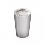 SLIDER. Stainless steel sublimation travel cup 380 mL - Satin silver