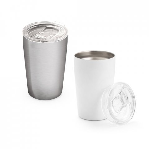 SLIDER. Stainless steel sublimation travel cup 380 mL