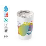 SLIDER. Dvoupl&aacute;&scaron;ťov&yacute; sublimačn&iacute; cestovn&iacute; hrnek z nerezov&eacute; oceli 380 ml