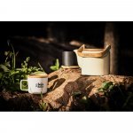 FANGIO. Cană din ceramică cu capac și bază din bambus 220 mL