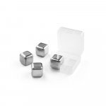 GLACIER. Set di cubi riutilizzabili in acciaio inox - Cromato