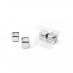 GLACIER. Set di cubi riutilizzabili in acciaio inox - Cromato