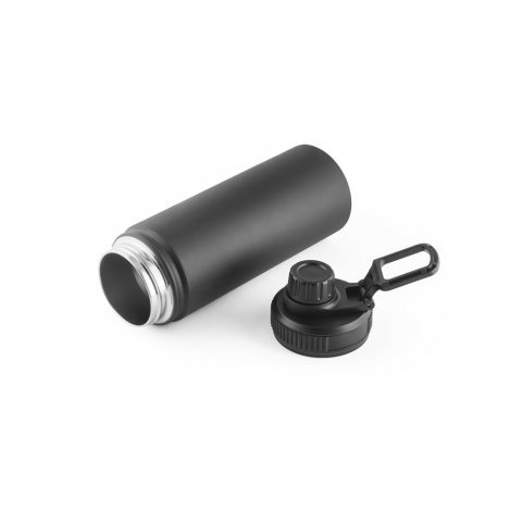 FEDERER. Trinkflasche aus 90% recyceltem Edelstahl 570 mL - Schwarz