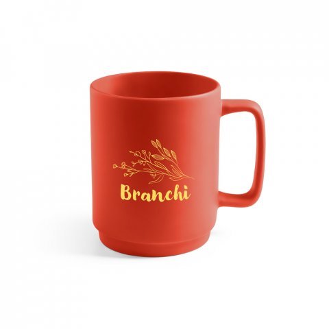 MIGHTY. Keramik krus i enkelt design 330 mL - R&oslash;d 