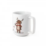 REINDEER. Cană cu design de Crăciun 330 ml - Alb