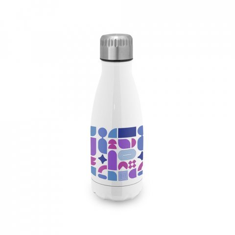 AMORTI S. Butelka sublimacyjna ze stali nierdzewnej 380 ml - Biały