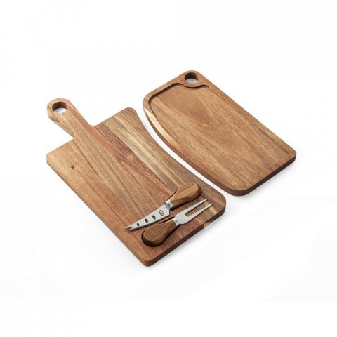 CAPER. Akasietreplate - M&oslash;rk naturell 