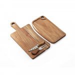 CAPER. Akasietreplate - M&oslash;rk naturell 