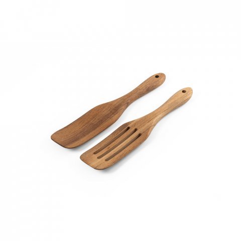 BATALI. Set od dva seta pribora za jelo od bagremovog drveta - Dark natural