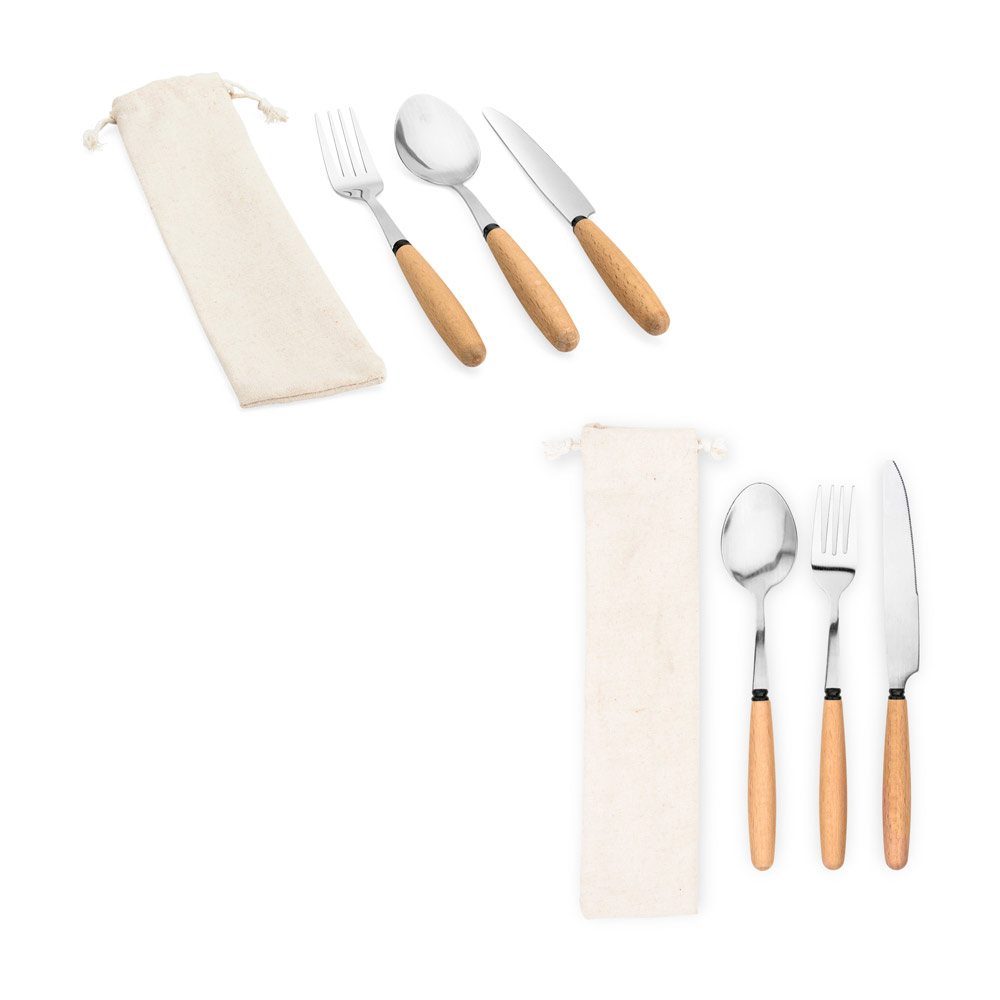 BOULUD. Set da 3 pezzi in legno di acacia