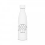 RE-BUFFON M. Thermos en acier inoxydable recycl&eacute; &agrave; 90 % 520 ml - Blanc
