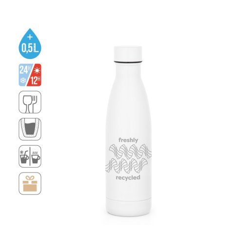 RE-BUFFON M. Termoska vyroben&aacute; z 90% recyklovanej nehrdzavej&uacute;cej ocele 520 ml