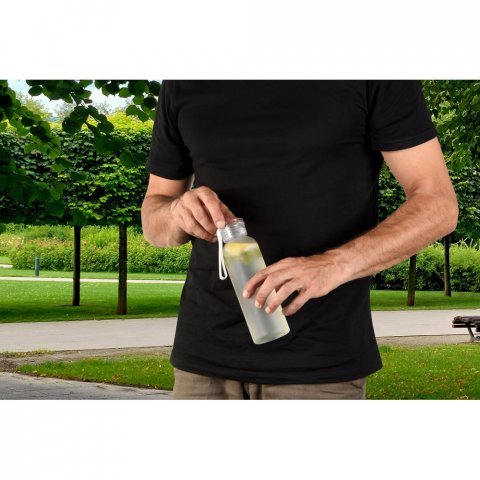 RIO rPET. Recycled PET (100% rPET) bottle with matt finish 600 mL - Transparent