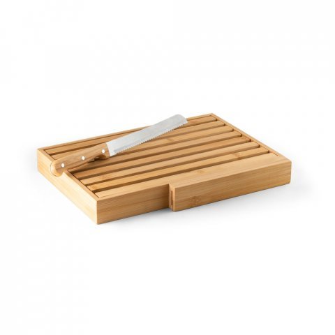 PASSARD. Včetně chlebov&eacute; desky z bambusu s nožem z nerezov&eacute; oceli - Př&iacute;rodn&iacute;