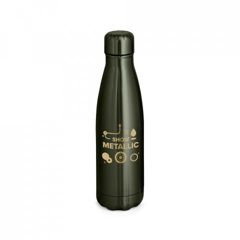 SHOW METALLIC. Sticlă din oțel inoxidabil cu finisaj metalic mat 510 ml - Gun metal