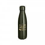 SHOW METALLIC. Sticlă din oțel inoxidabil cu finisaj metalic mat 510 ml - Gun metal