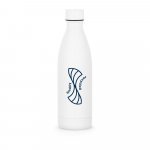 RE-BUFFON XL. Sticlă din oțel inoxidabil cu perete dublu (90% reciclat) 1L - Alb