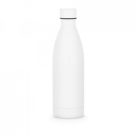RE-BUFFON XL. Sticlă din oțel inoxidabil cu perete dublu (90% reciclat) 1L - Alb