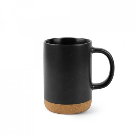 CONSTELLATION CORK. Tazza in ceramica con base in sughero 320 ml - Nero
