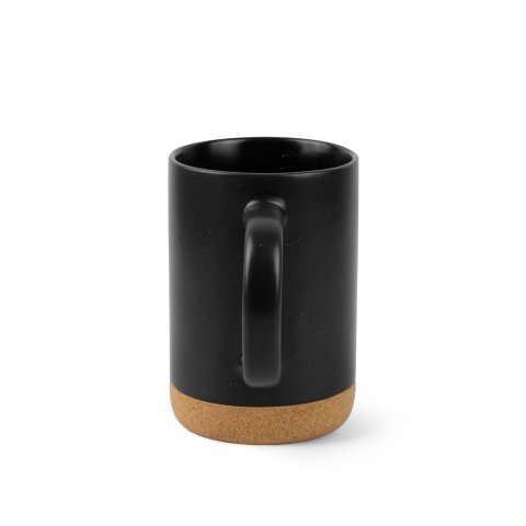 CONSTELLATION CORK. Tazza in ceramica con base in sughero 320 ml - Nero