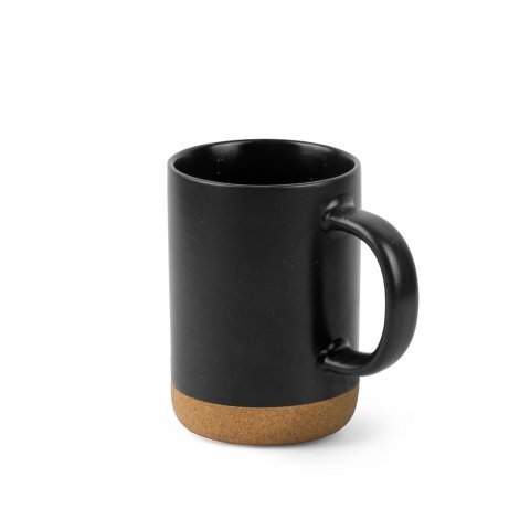 CONSTELLATION CORK. Tazza in ceramica con base in sughero 320 ml - Nero