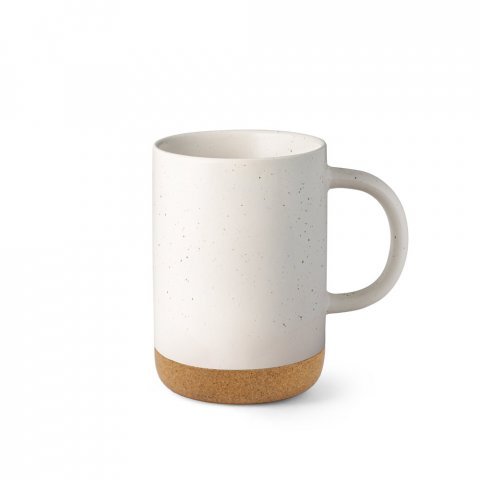 CONSTELLATION CORK. Tazza in ceramica con base in sughero 320 ml - Bianco pastello