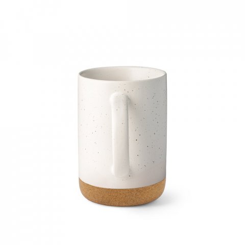 CONSTELLATION CORK. Tazza in ceramica con base in sughero 320 ml - Bianco pastello
