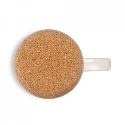 CONSTELLATION CORK. Tazza in ceramica con base in sughero 320 ml - Bianco pastello
