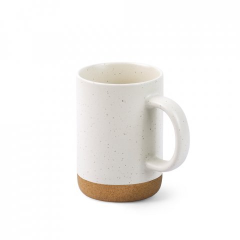 CONSTELLATION CORK. Tazza in ceramica con base in sughero 320 ml - Bianco pastello