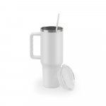 JOYNER XL. Kompakt rejsekop i rustfrit st&aring;l (91% genanvendt) med vakuumisoleret dobbeltv&aelig;g og mat finish 1300 mL - Hvid