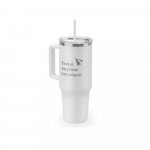 JOYNER XL. Kompakt rejsekop i rustfrit st&aring;l (91% genanvendt) med vakuumisoleret dobbeltv&aelig;g og mat finish 1300 mL - Hvid