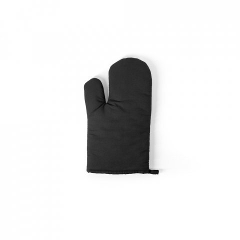 LAWSON. 100% cotton oven mitt with silicone on one side - Black