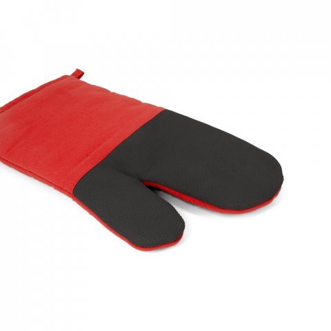 LAWSON. 100% cotton oven mitt with silicone on one side - Red